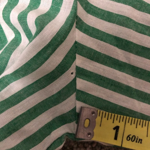 Mille Florian Top Blouse in Kelly Stripe Green White Size XL Button Up - Picture 16 of 16
